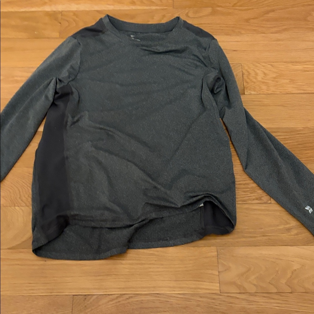 All in Motion Kids Long Sleeve Charcoal and Black Shirt